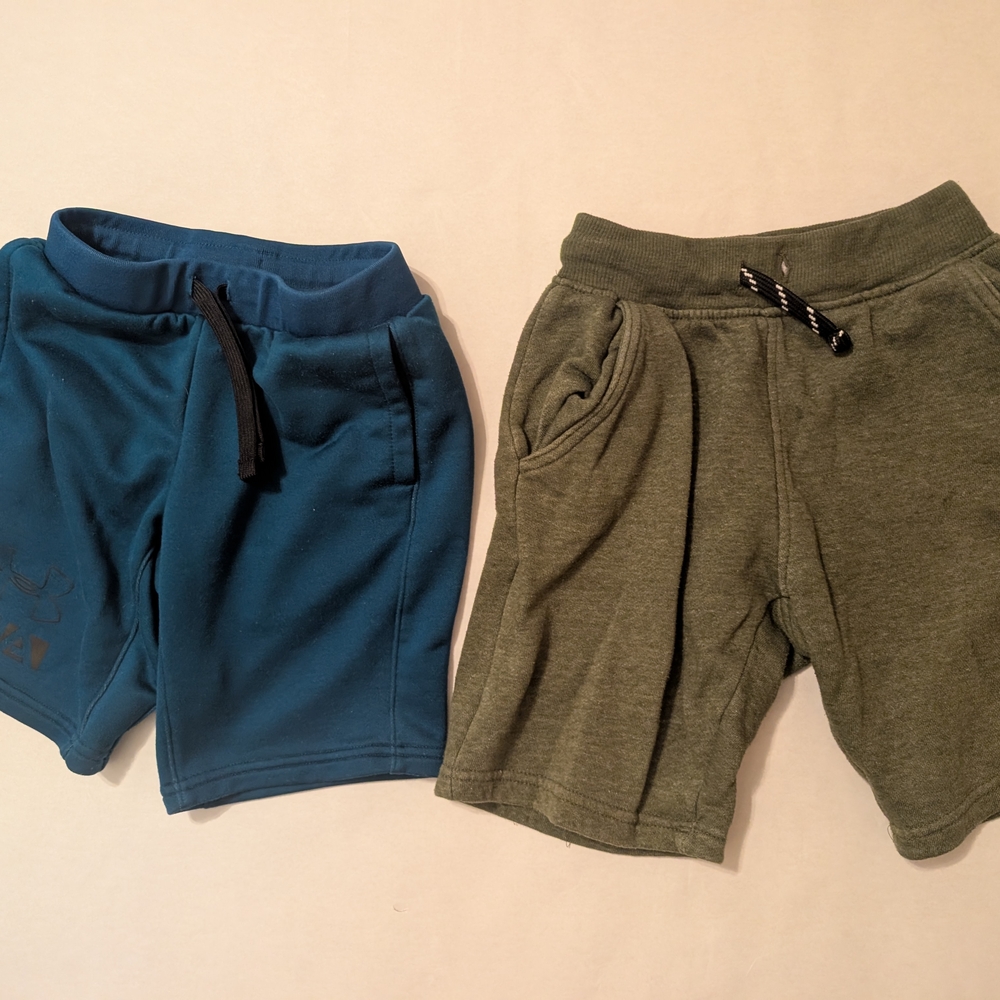 Under Armour Kids' Blue and Olive Shorts